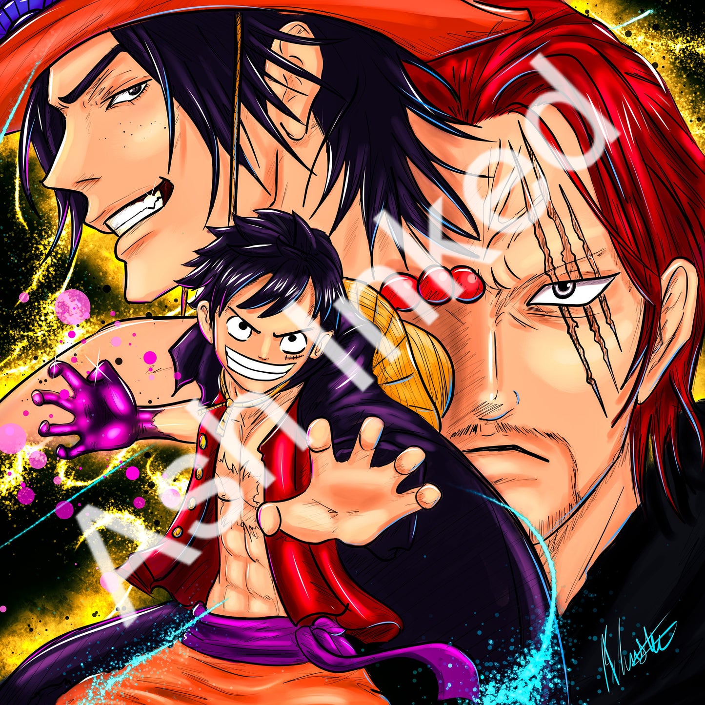 Luffy X Ace X Shanks