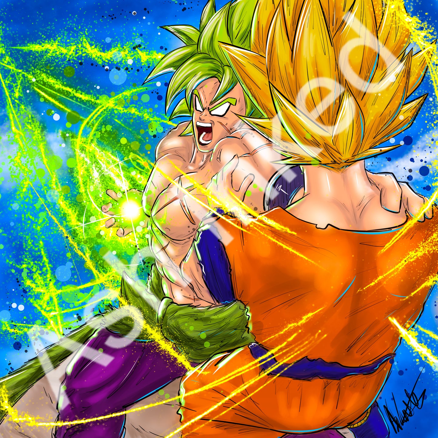 Broly Vs Goku Fight 3 Piece