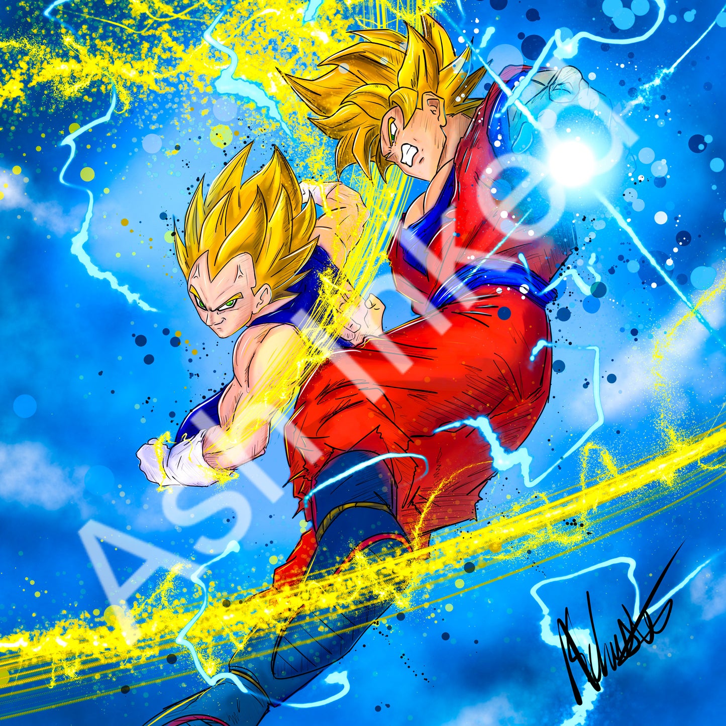 Goku Vegeta Fight