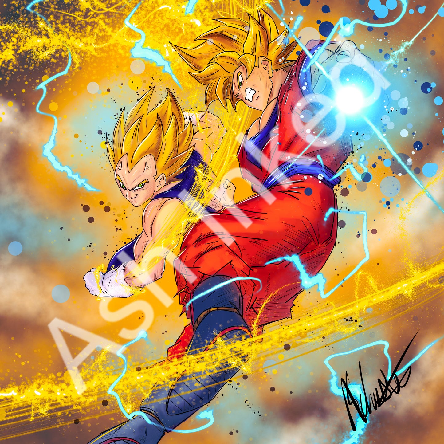 Goku Vegeta Fight