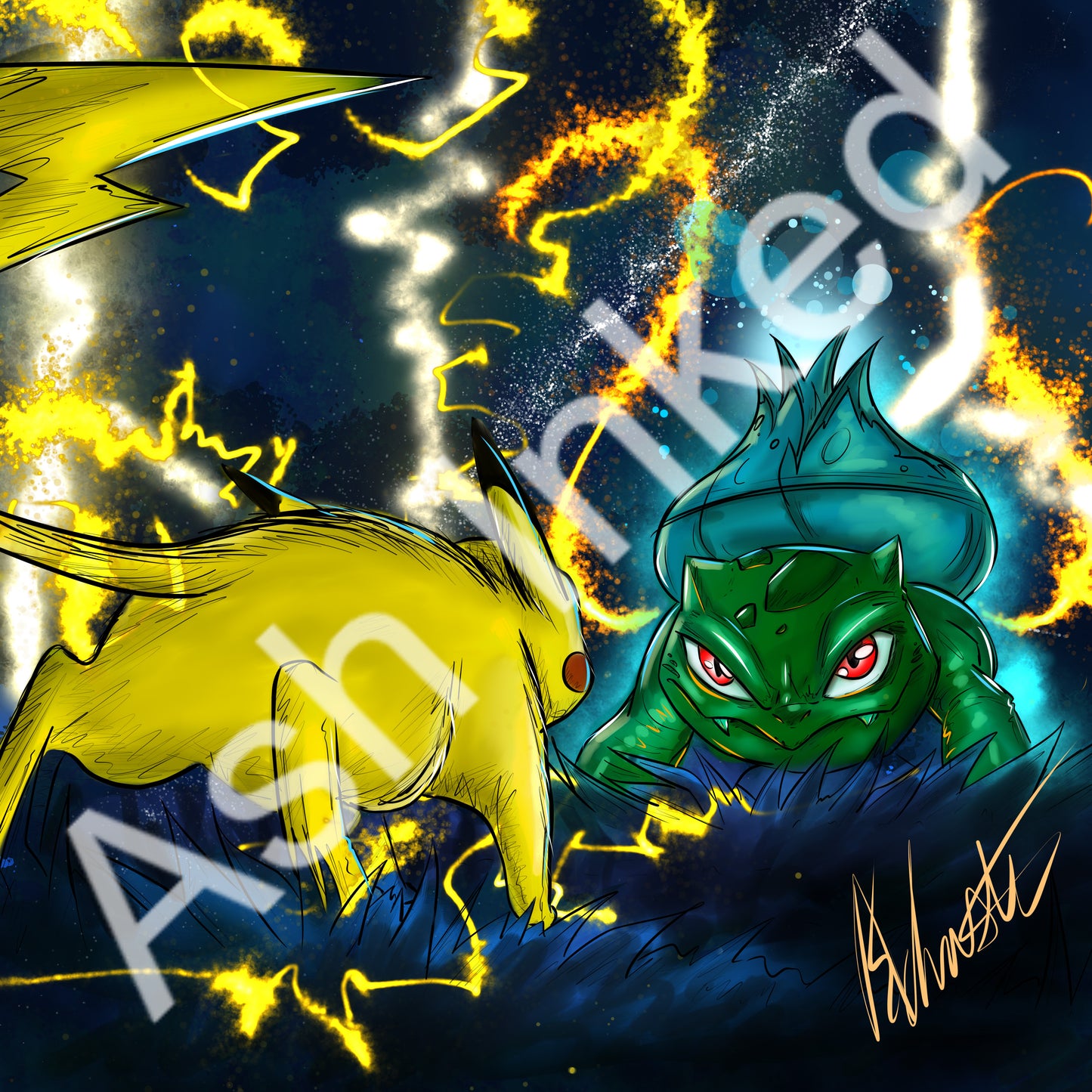 Pikachu Vs Bulbasaur